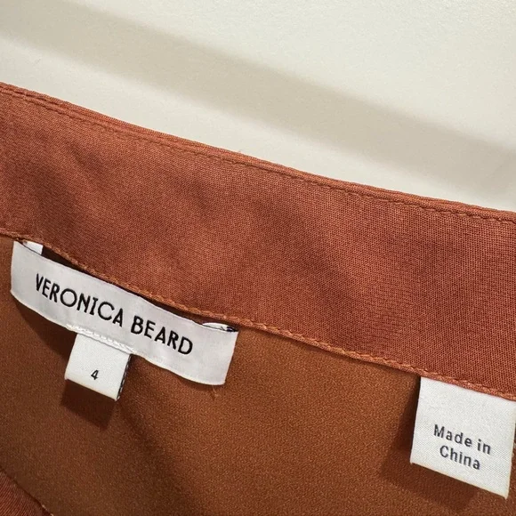 VERONICA BEARD Petra Dress in Whisky Multi size 4 $649 pre owned - Picture 14 of 15